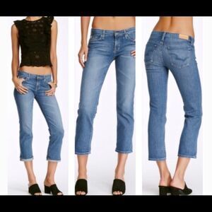 Big Star Rikki Straight Leg Cropped Medium Wash Denim Blue Jeans Women size 29